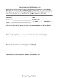 Farmer Classroom Visit Evaluation Form