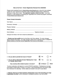 Returning Farmer Registration Form