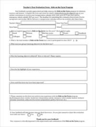 Teacher Tour Evaluation Form